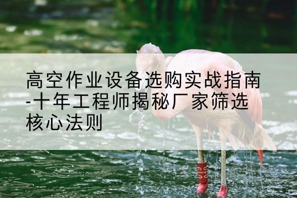 民丰剪叉式升降机厂家-高空作业设备选购实战指南-十年工程师揭秘厂家筛选核心法则