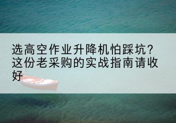 民丰高空作业升降机厂家推荐-选高空作业升降机怕踩坑？这份老采购的实战指南请收好