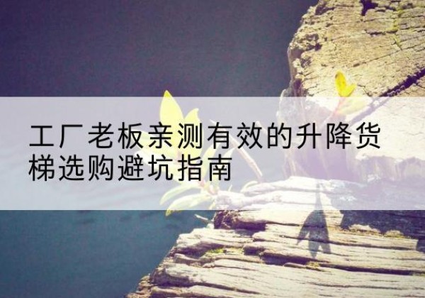 民丰升降货梯怎么选-工厂老板亲测有效的升降货梯选购避坑指南